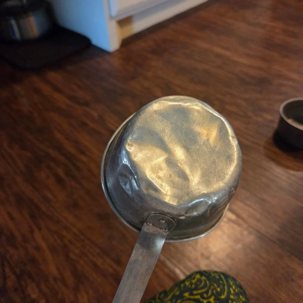 Vintage Aluminum Long Handle Dipper Ladle Primitive Farmhouse Kitchen Tool